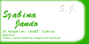 szabina jando business card